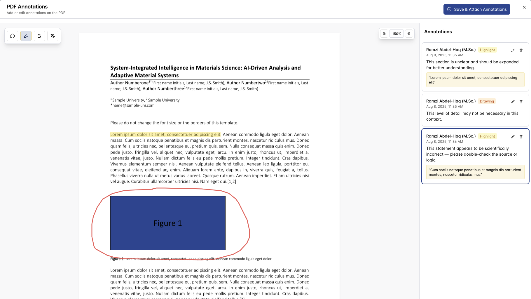 PDF-Kommentierung im integrierten Editor